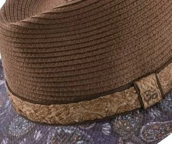 Deals ๐ Remix - Santana Brown Toyo/Paper Braid Straw Fedora Hat ๐คฉ 24 Remix - Santana Brown Toyo/Paper Braid Straw Fedora Hat