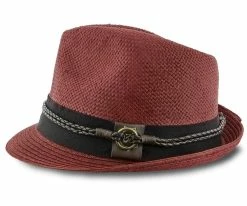 Sound - Santana Navy Toyo Straw Fedora Hat Men