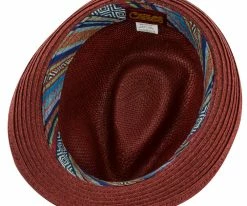 Sound - Santana Navy Toyo Straw Fedora Hat Men