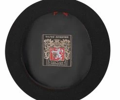 Scala Basque France Black Wool French Beret Hat - 10
