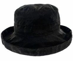 Bliss - Scala LC484 White Cotton Medium Brim Bretton Bucket Hat