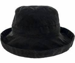 Bliss - Scala LC484 White Cotton Medium Brim Bretton Bucket Hat