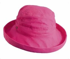 Bliss - Scala LC484 White Cotton Medium Brim Bretton Bucket Hat