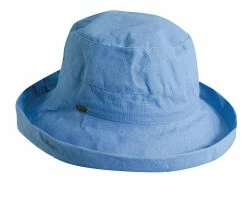 Bliss - Scala LC484 White Cotton Medium Brim Bretton Bucket Hat