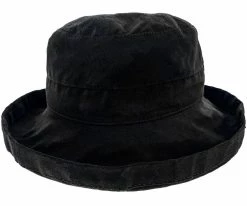 Bliss - Scala LC484 White Cotton Medium Brim Bretton Bucket Hat