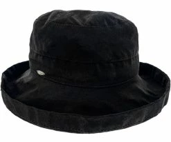 Bliss - Scala LC484 White Cotton Medium Brim Bretton Bucket Hat