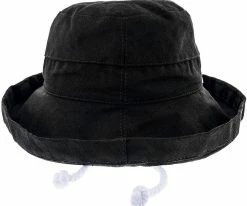 Bliss - Scala LC484 White Cotton Medium Brim Bretton Bucket Hat