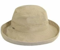 Bliss - Scala LC484 White Cotton Medium Brim Bretton Bucket Hat