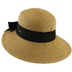 New ๐ Bonjour - Scala LP149 Tea Paper Braid Facesaver Wide Brim Hat โค๏ธ 12 Bonjour - Scala LP149 Tea Paper Braid Facesaver Wide Brim Hat