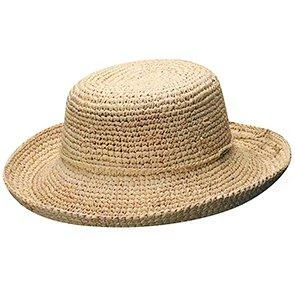 Best Sale ๐งจ La Petite - Scala L551P Petite Natural Crocheted Raffia Wide Brim Hat Men โจ 1 La Petite - Scala L551P Petite Natural Crocheted Raffia Wide Brim Hat Men