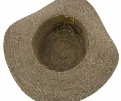 The Whimsical - Scala LR649 Natural Crocheted Raffia Straw Floppy Wide Brim Safari Hat