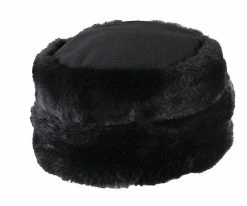 The Moscow - Scala LW576 Black Faux Fur Polyester Cloche Hat Men