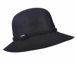 Men Giovannio - Scala LF187 Pecan Wool Felt Lamp Cloche Hat W/ Adjustable Draw String