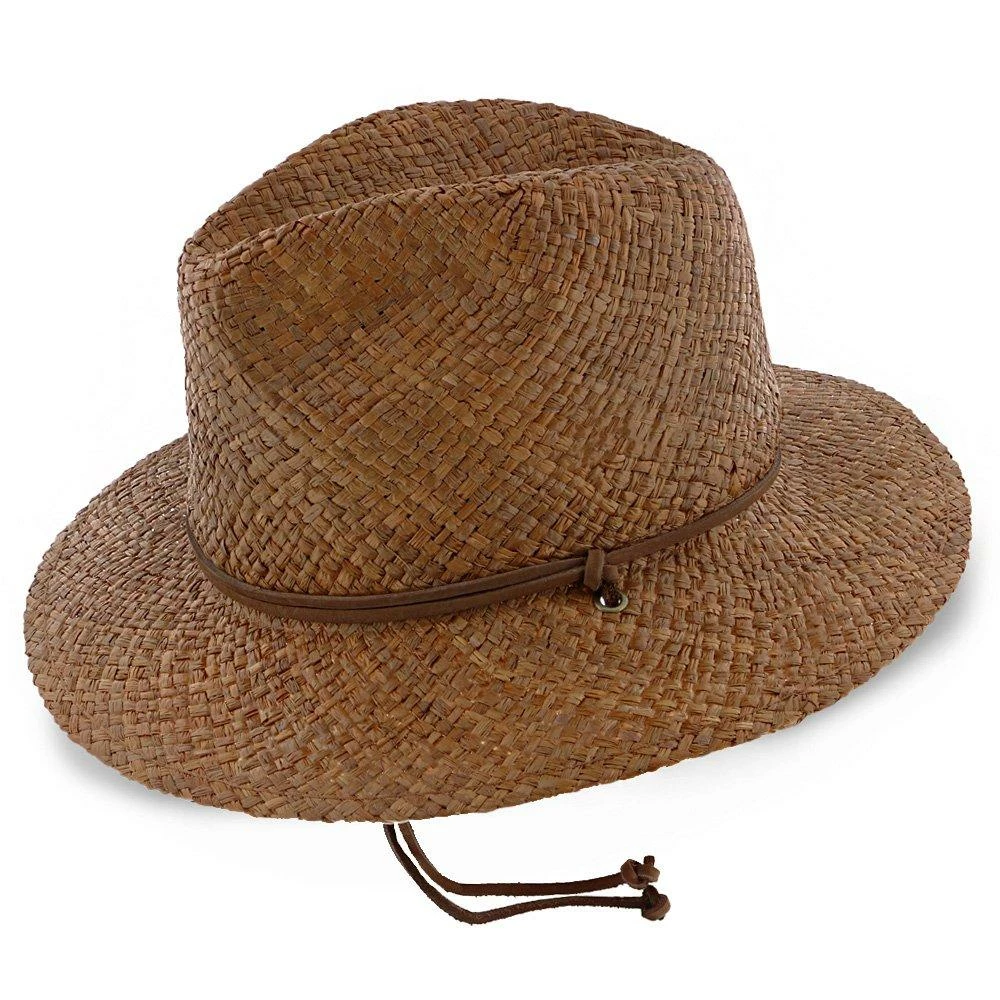 Cheap ✔️ Grand Turk - Scala 100% Raffia Straw Fedora Hat ⭐ 1 Grand Turk - Scala 100% Raffia Straw Fedora Hat