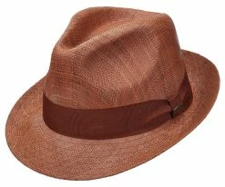 Cavalier - Scala Unisex Natural Matte Raffia Straw Fedora Hat