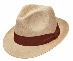 Cavalier - Scala Unisex Natural Matte Raffia Straw Fedora Hat