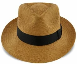 Jacksonville - Scala Natural Straw Fedora Hat Men