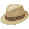 Men Scala MS380 Tea Bangkok Toyo Straw Fedora Hat