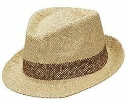 Men Scala MS380 Tea Bangkok Toyo Straw Fedora Hat