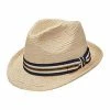 Scala MR203OS Natural Braided Raffia Straw Fedora Hat