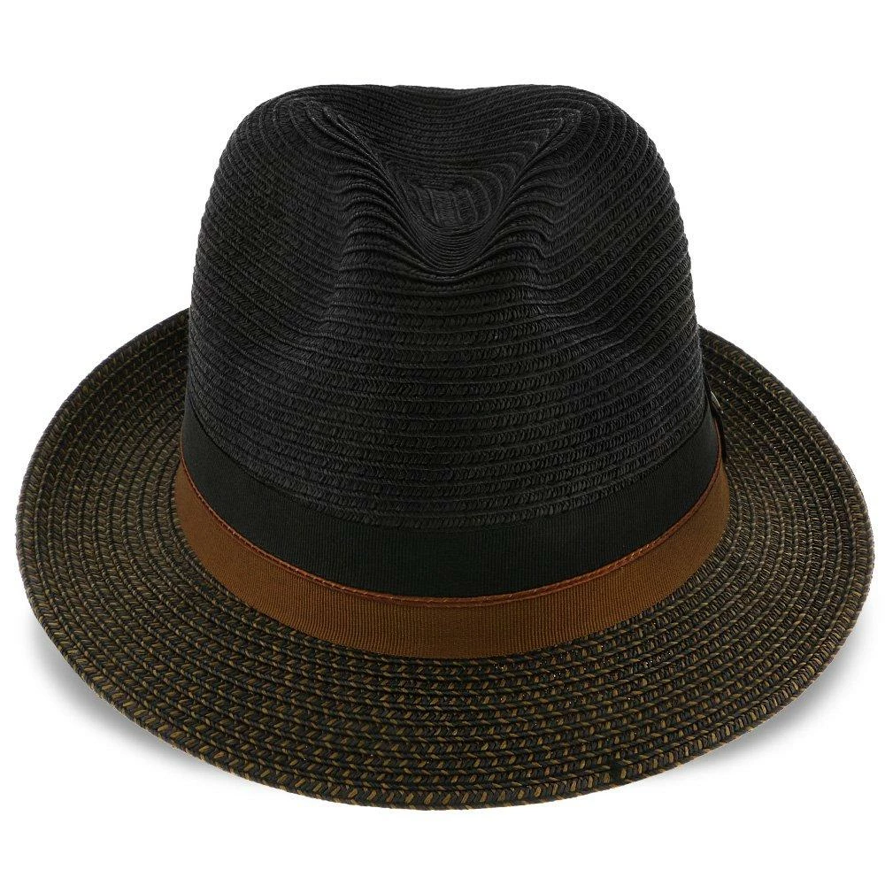 New ๐ Men The City - Scala Black Paper Braid Fedora Hat ๐ 3 Men The City - Scala Black Paper Braid Fedora Hat