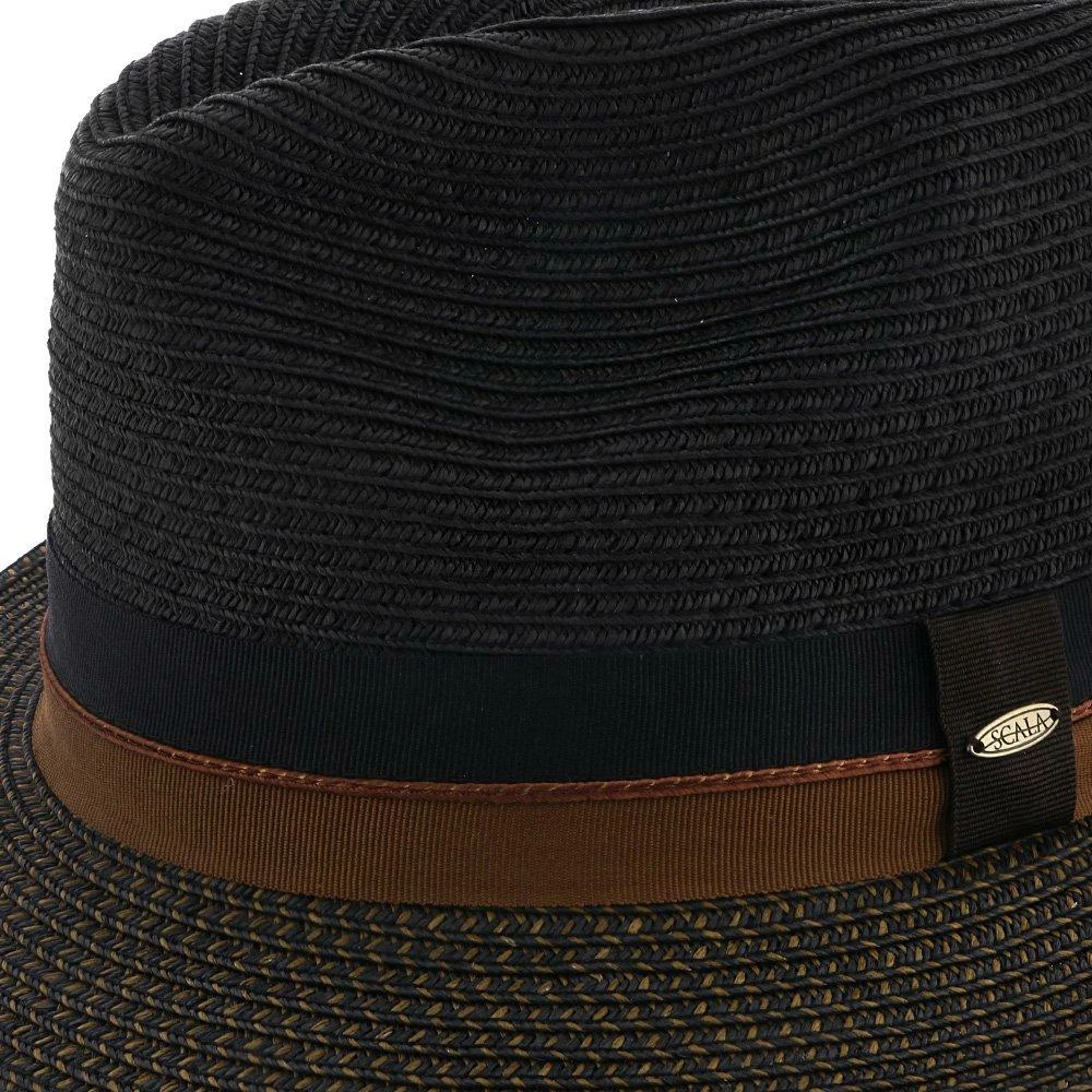 New ๐ Men The City - Scala Black Paper Braid Fedora Hat ๐ 6 Men The City - Scala Black Paper Braid Fedora Hat