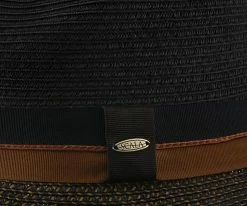 New ๐ Men The City - Scala Black Paper Braid Fedora Hat ๐ 16 Men The City - Scala Black Paper Braid Fedora Hat