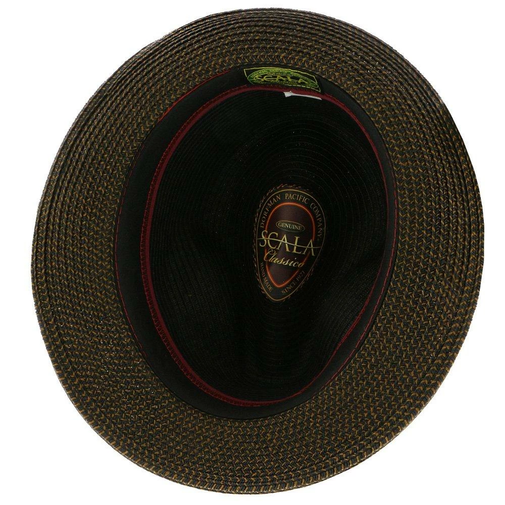 New ๐ Men The City - Scala Black Paper Braid Fedora Hat ๐ 8 Men The City - Scala Black Paper Braid Fedora Hat