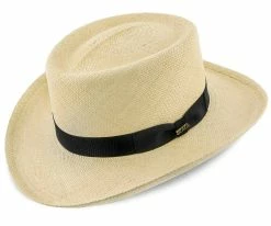 Ace - Scala P225 Natural Panama Straw Gambler Hat Men