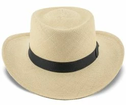 Ace - Scala P225 Natural Panama Straw Gambler Hat Men