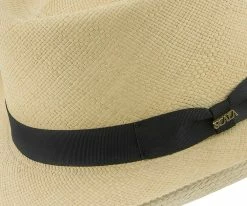 Ace - Scala P225 Natural Panama Straw Gambler Hat Men