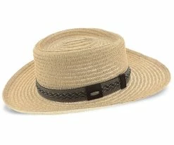 Men Brahmin - Scala MS320 Natural Paper Braid Gambler Hat