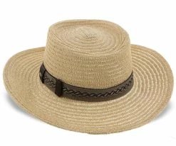 Men Brahmin - Scala MS320 Natural Paper Braid Gambler Hat