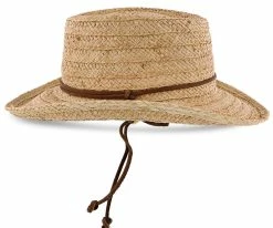Men Conductor - Scala Natural Raffia Straw Gambler Hat