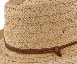 Men Conductor - Scala Natural Raffia Straw Gambler Hat