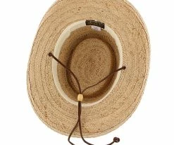 Men Conductor - Scala Natural Raffia Straw Gambler Hat