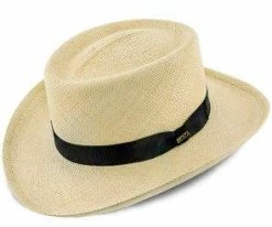 Ace - Scala P225 Natural Panama Straw Gambler Hat Men