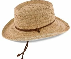 Men Conductor - Scala Natural Raffia Straw Gambler Hat