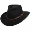Down Under - Scala DF146 Black Crushable Wool Felt Outback Hat
