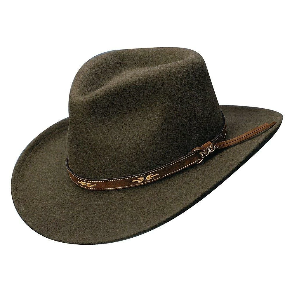 Hot Sale 🥰 Scala Brisket - Crushable Wool Felt Outback Hat ⭐ 2 Scala Brisket - Crushable Wool Felt Outback Hat