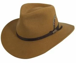 Darwin - Scala DF6 Pecan Crushable Wool Felt Outback Hat