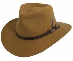 Darwin - Scala DF6 Pecan Crushable Wool Felt Outback Hat