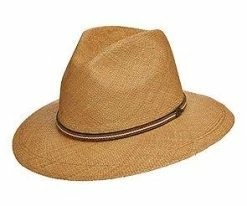 The Maundays - Scala P222 Putty Panama Straw Safari Hat Men