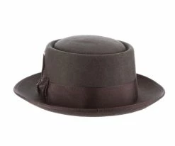 New ๐ Legato - Scala WF509 Black Wool Felt Porkpie Hat Men โค๏ธ 15 Legato - Scala WF509 Black Wool Felt Porkpie Hat Men