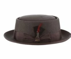New ๐ Legato - Scala WF509 Black Wool Felt Porkpie Hat Men โค๏ธ 17 Legato - Scala WF509 Black Wool Felt Porkpie Hat Men