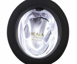 Scala WF572 Black Wool Felt Porkpie Hat Men