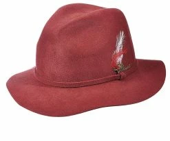 Scala LF184 Cinnamon Wool Felt Safari Hat W/ Velvet Band & Adjustable Drawstring Men