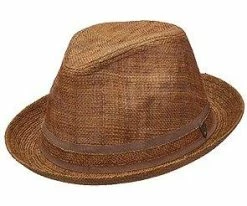 Recess - Scala MS381 Natural Matte Raffia Straw Fedora Hat