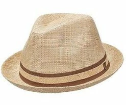Recess - Scala MS381 Natural Matte Raffia Straw Fedora Hat