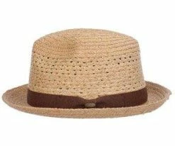 Sky - Scala Raffia Short Brim Fedora Hat